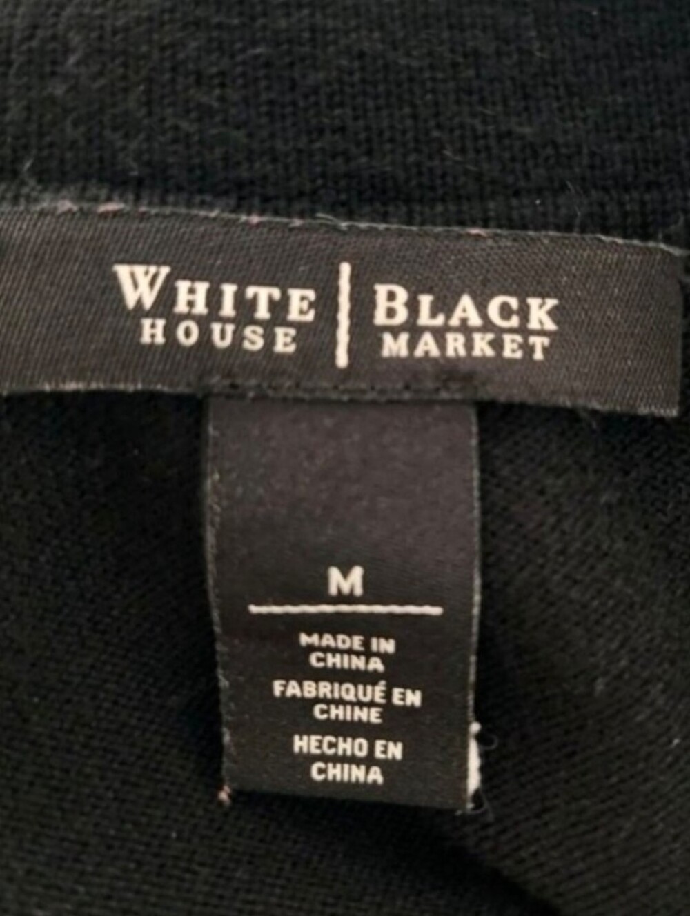White House Black Market Dress Knit Assymetrical Neckline Black Size M - Picture 10 of 12